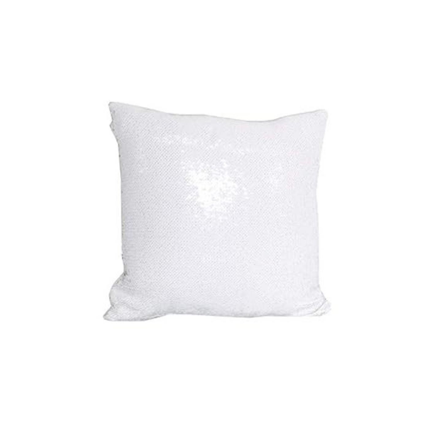 Custom Sequin Two Photo Throw Pillow (With Photo On Plush Back Side)